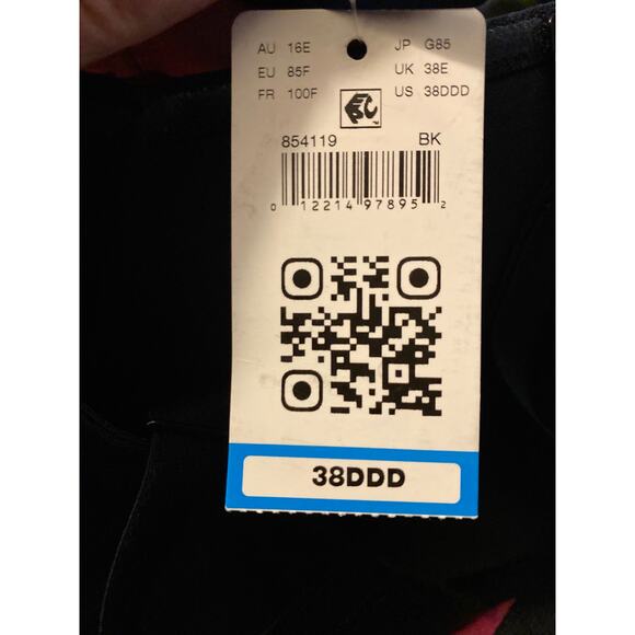 Maidenform Size 38DDD Convertible Strapless Underwire Bra Black Multiway NWT - Picture 9 of 9